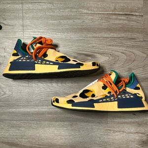 Pharrell x Adidas NMD Human Race 'Animal Print - Pulse Amber' sneaker mens 11.5